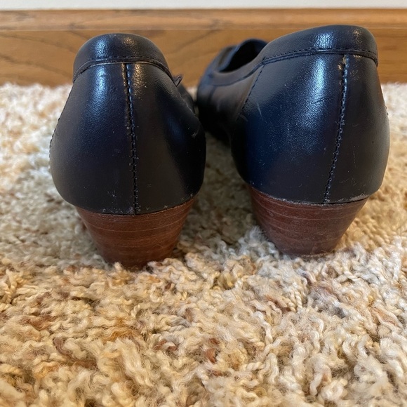 Oldmaine trotters size 7 genuine leather loafers black tasseled weave pattern - Picture 4 of 7